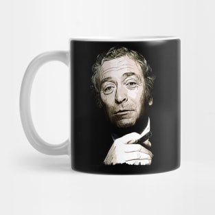 Michael Caine Abstract Portrait Fan Art Tribute to a Legend Mug